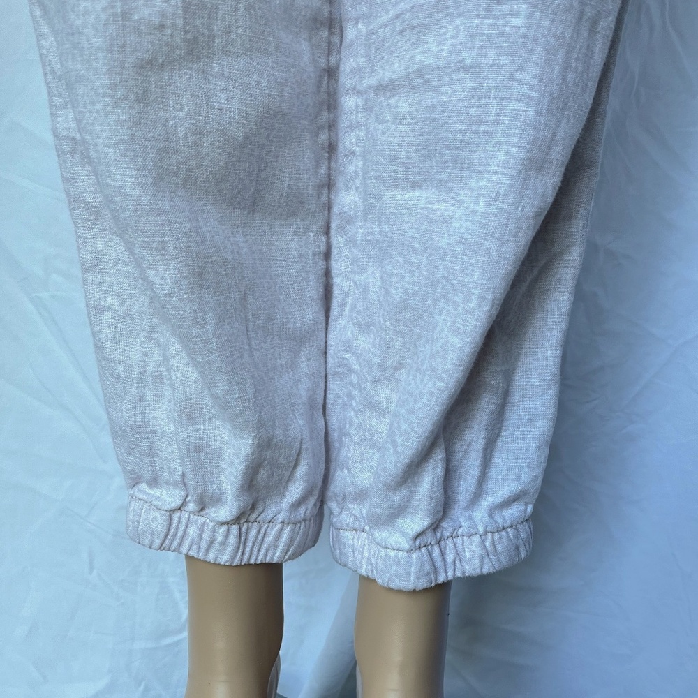 Athleta Cabo Linen Jogger Pants | micro cheetah pattern | Size 14 - Picture 7 of 15